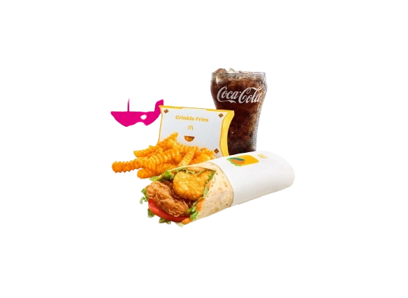 Spicy Crispy Chicken Wrap Large McValue Meal
